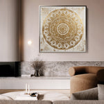 Abstract 1340 Canvas Art 60 x 60 cm / Black