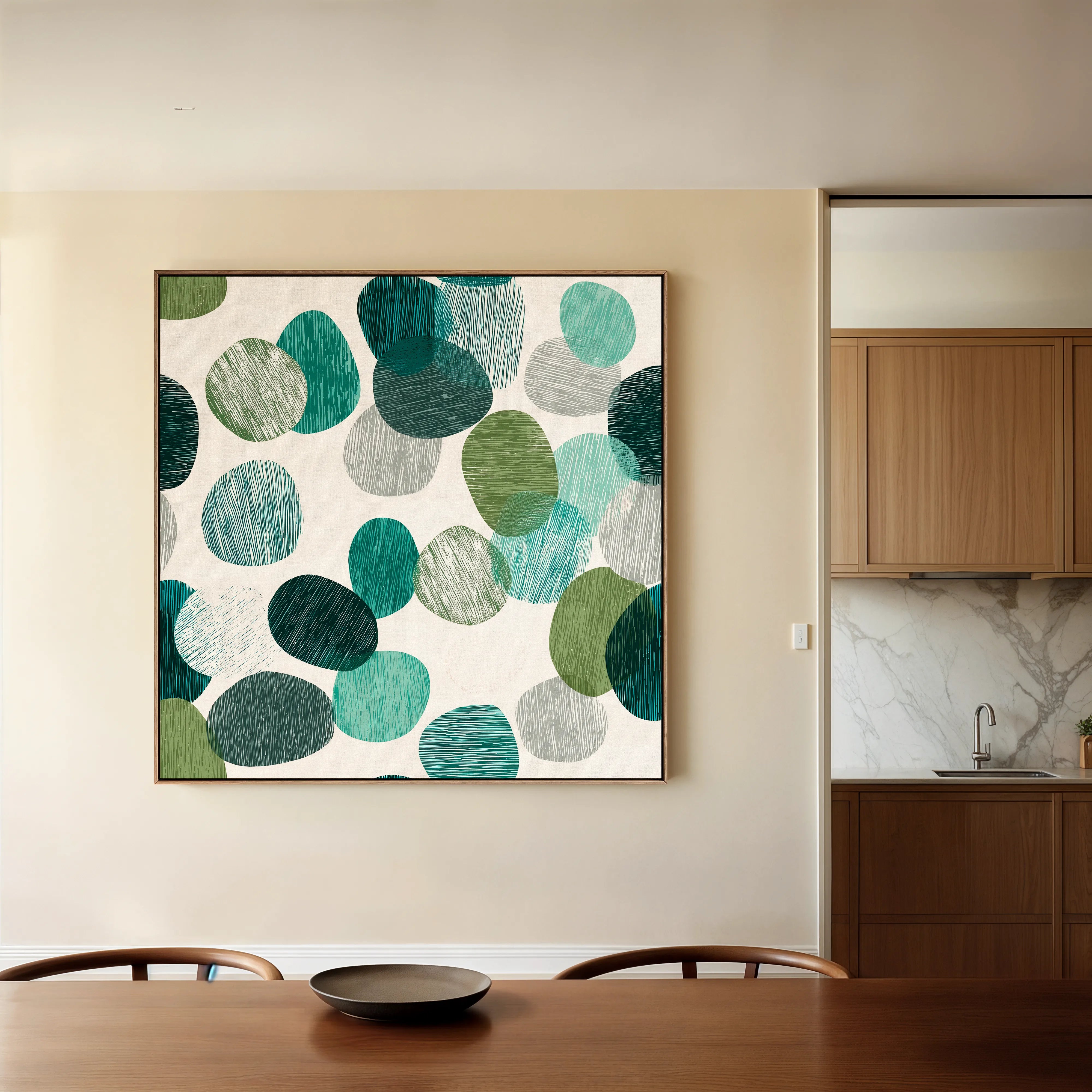 Abstract 1341 Canvas Art 60 x 60 cm / Black
