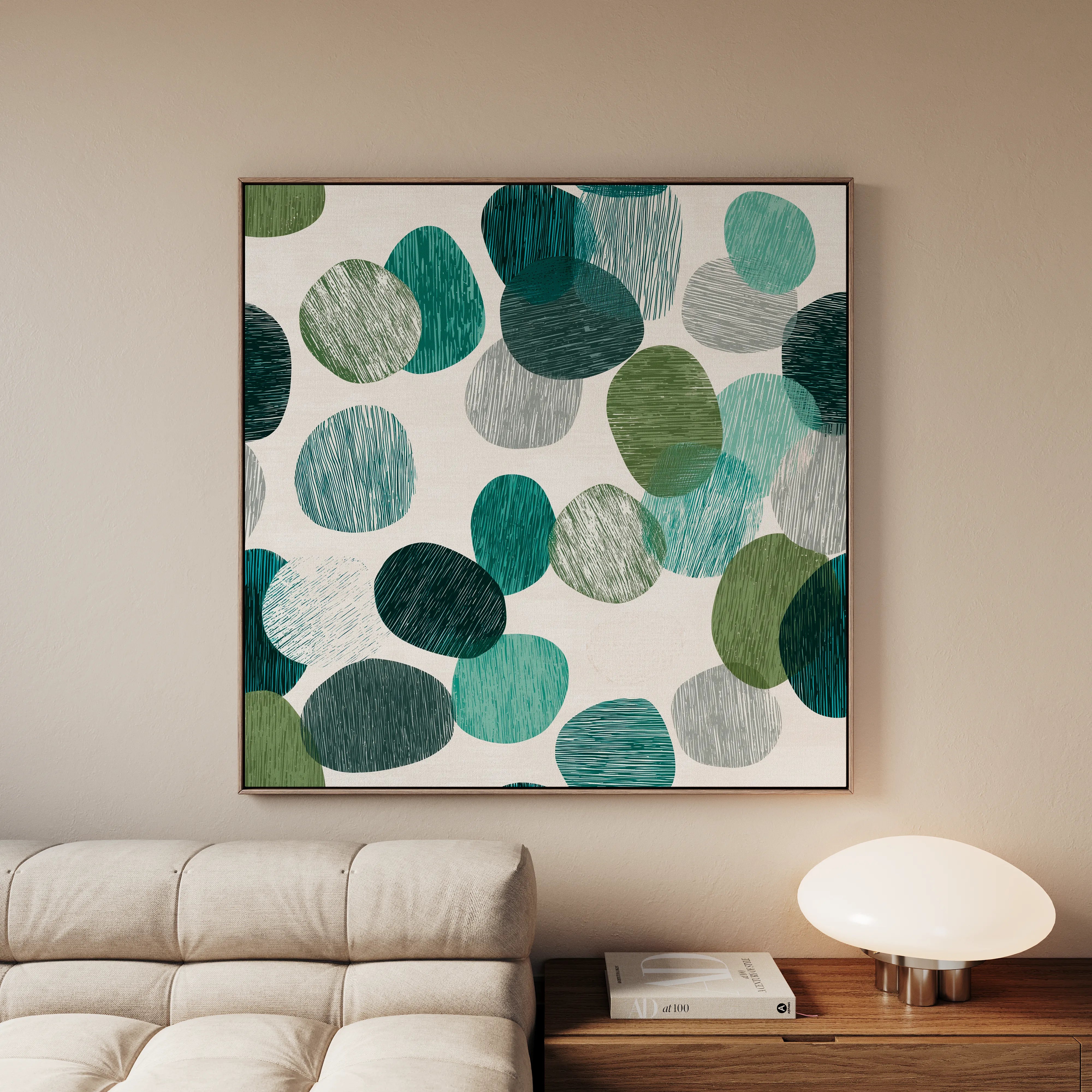 Abstract 1341 Canvas Art 60 x 60 cm / Black