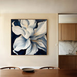 Floral 1341 Canvas Art 60 x 60 cm / Black
