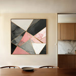 Abstract 1343 Canvas Art 60 x 60 cm / Black