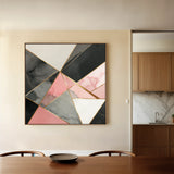 Abstract 1343 Canvas Art 60 x 60 cm / Black