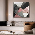 Abstract 1343 Canvas Art 60 x 60 cm / Black