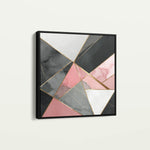 Abstract 1343 Canvas Art 60 x 60 cm / Black