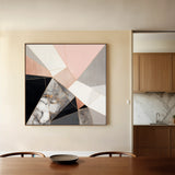 Abstract 1344 Canvas Art 60 x 60 cm / Black