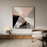 Abstract 1344 Canvas Art 60 x 60 cm / Black