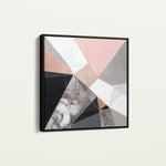 Abstract 1344 Canvas Art 60 x 60 cm / Black