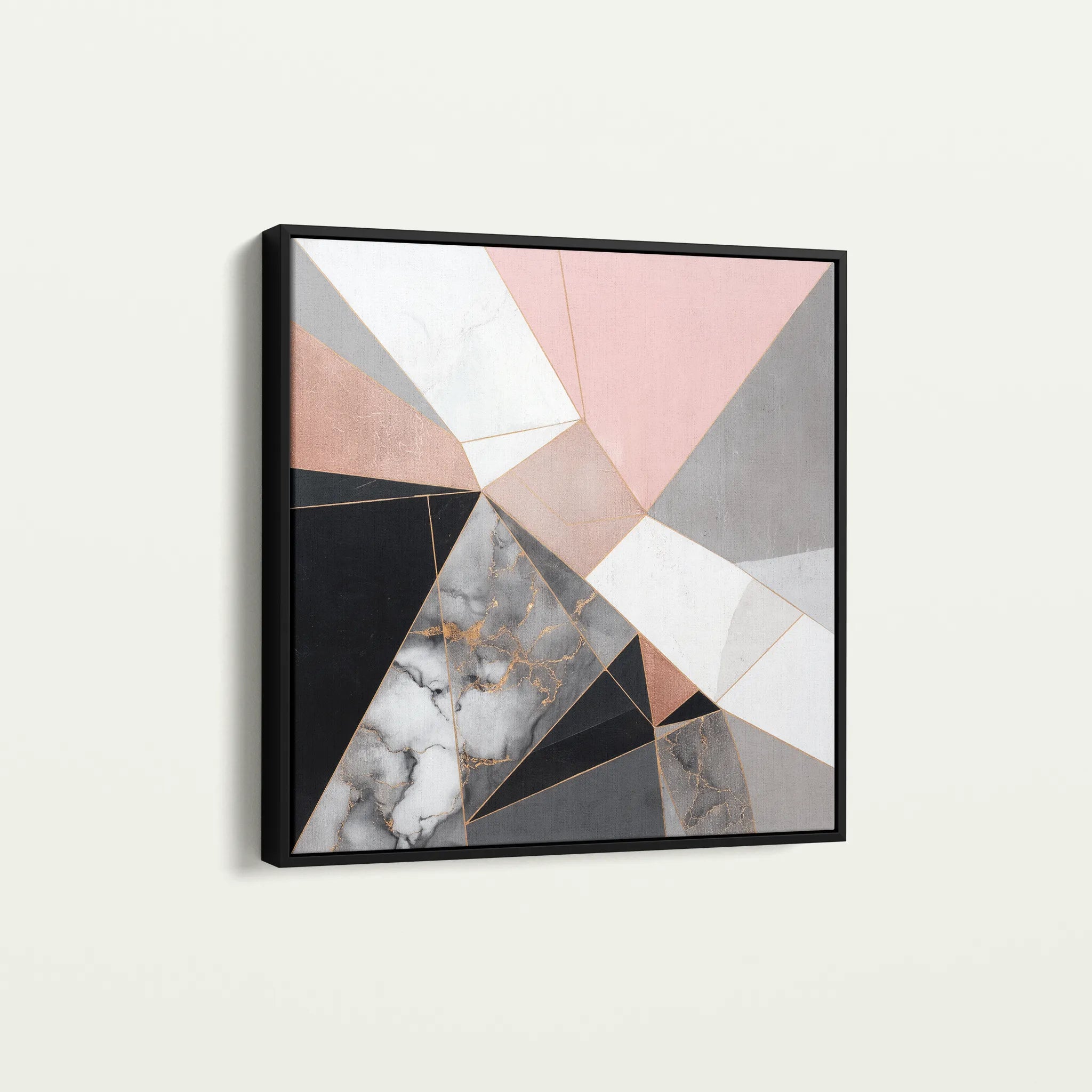 Abstract 1344 Canvas Art 60 x 60 cm / Black
