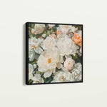 Floral 1344 Canvas Art 60 x 60 cm / Black