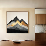 Abstract 1345 Canvas Art 60 x 60 cm / Black