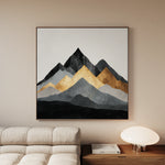 Abstract 1345 Canvas Art 60 x 60 cm / Black