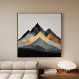Abstract 1345 Canvas Art 60 x 60 cm / Black