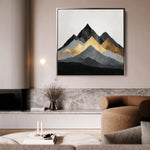Abstract 1345 Canvas Art 60 x 60 cm / Black