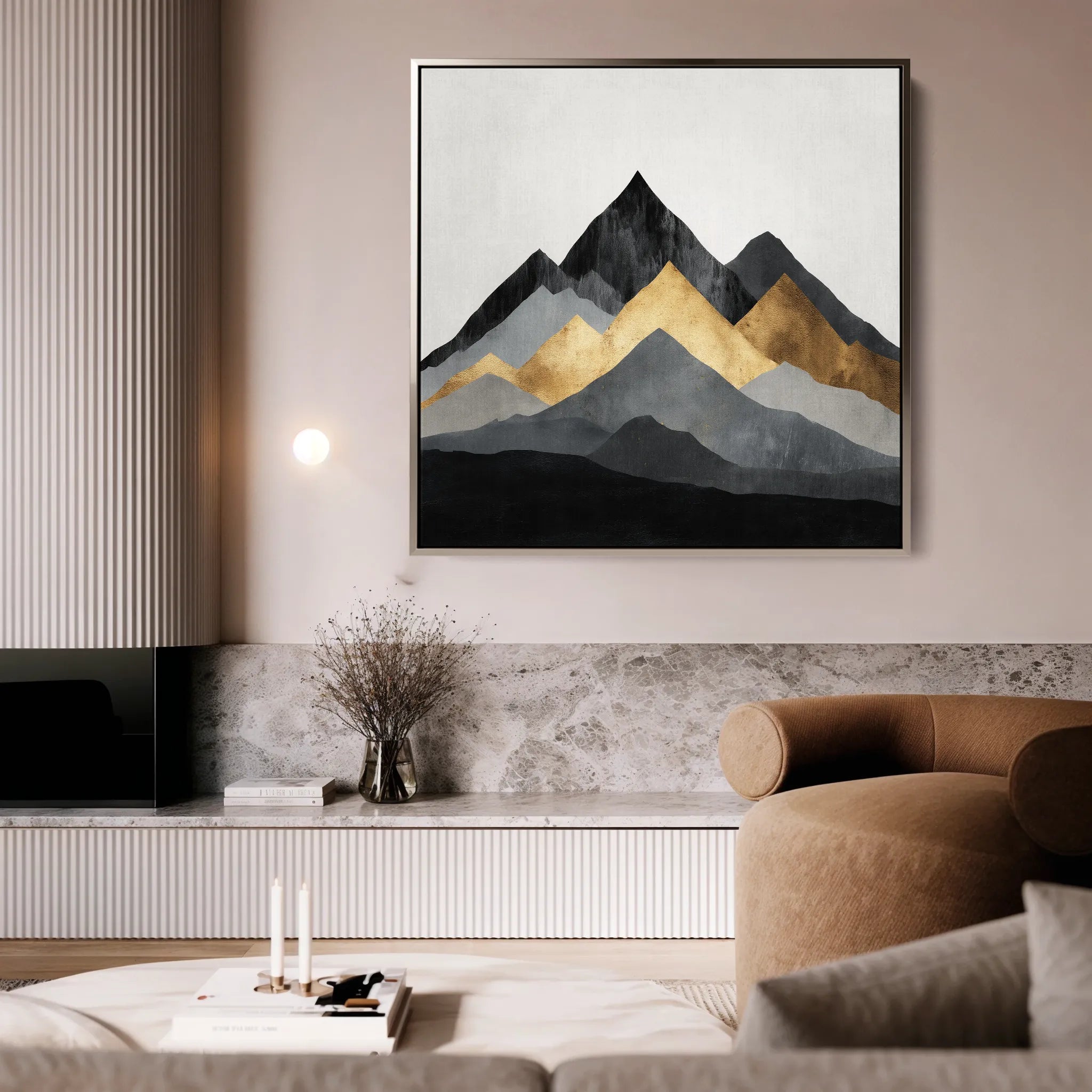 Abstract 1345 Canvas Art 60 x 60 cm / Black