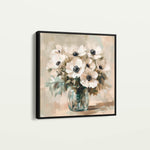 Floral 1345 Canvas Art 60 x 60 cm / Black