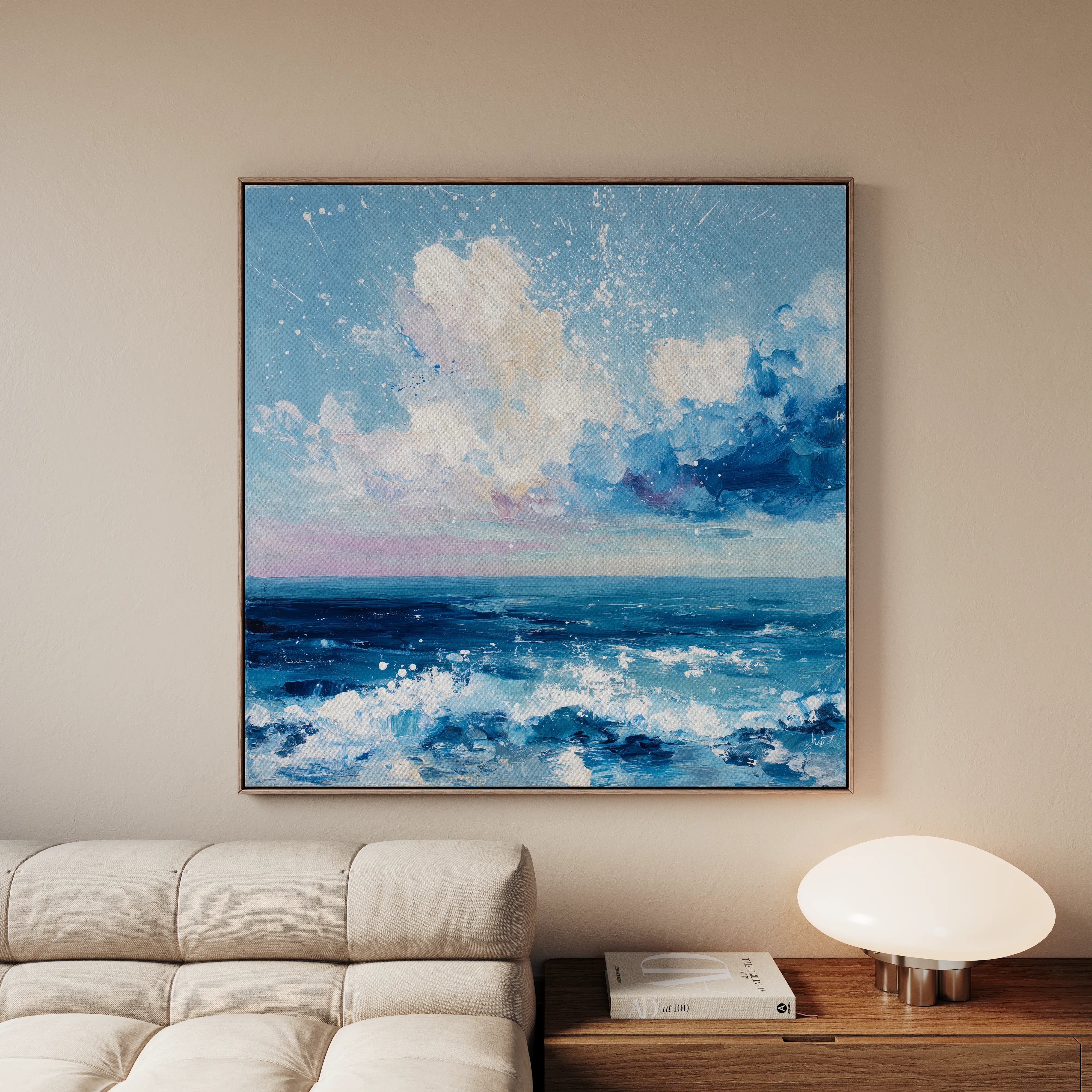 Abstract 1346 Canvas Art 60 x 60 cm / Black