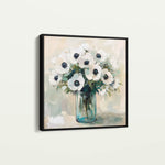 Floral 1346 Canvas Art 60 x 60 cm / Black