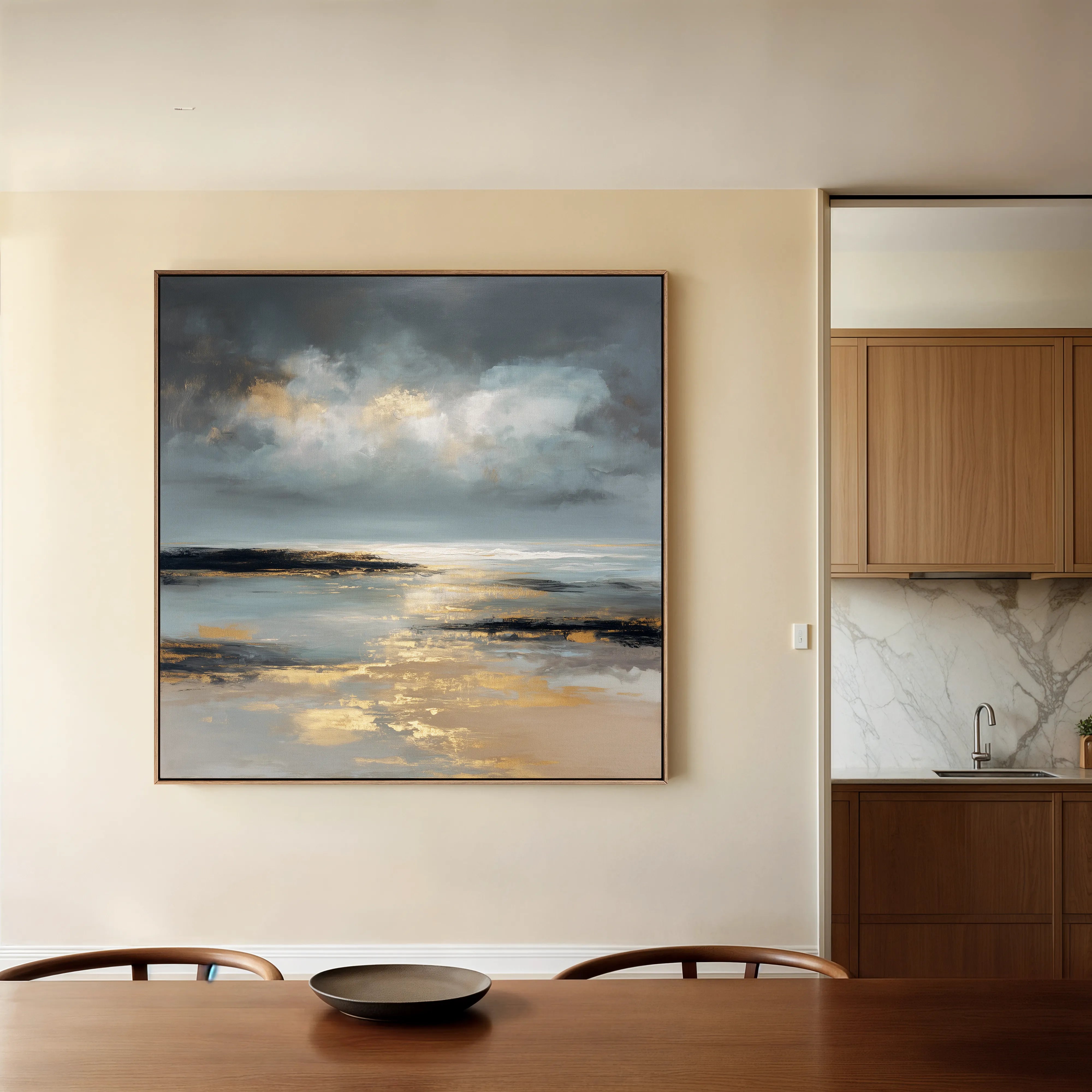 Abstract 1347 Canvas Art 60 x 60 cm / Black