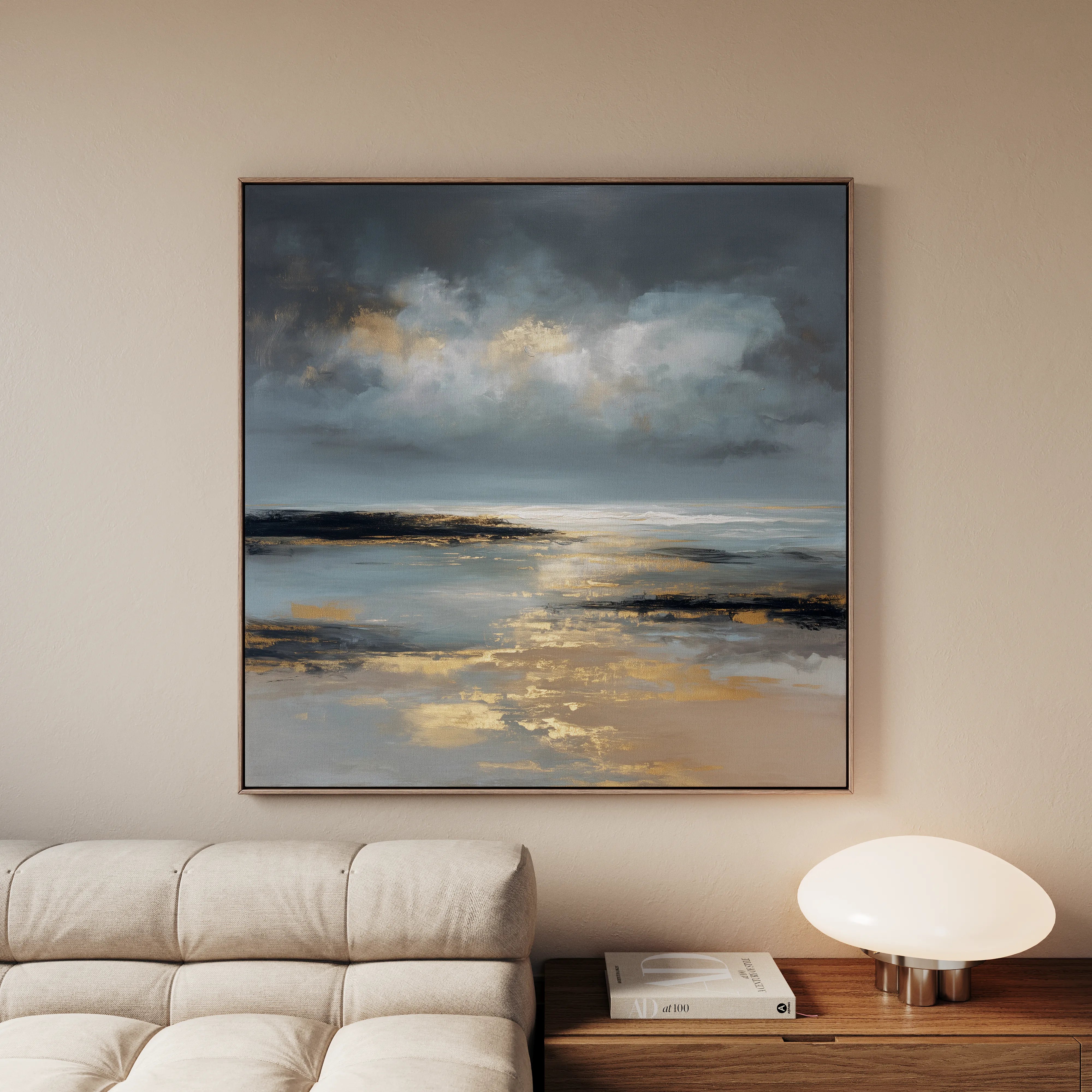 Abstract 1347 Canvas Art 60 x 60 cm / Black