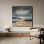 Abstract 1347 Canvas Art 60 x 60 cm / Black
