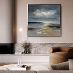 Abstract 1347 Canvas Art 60 x 60 cm / Black