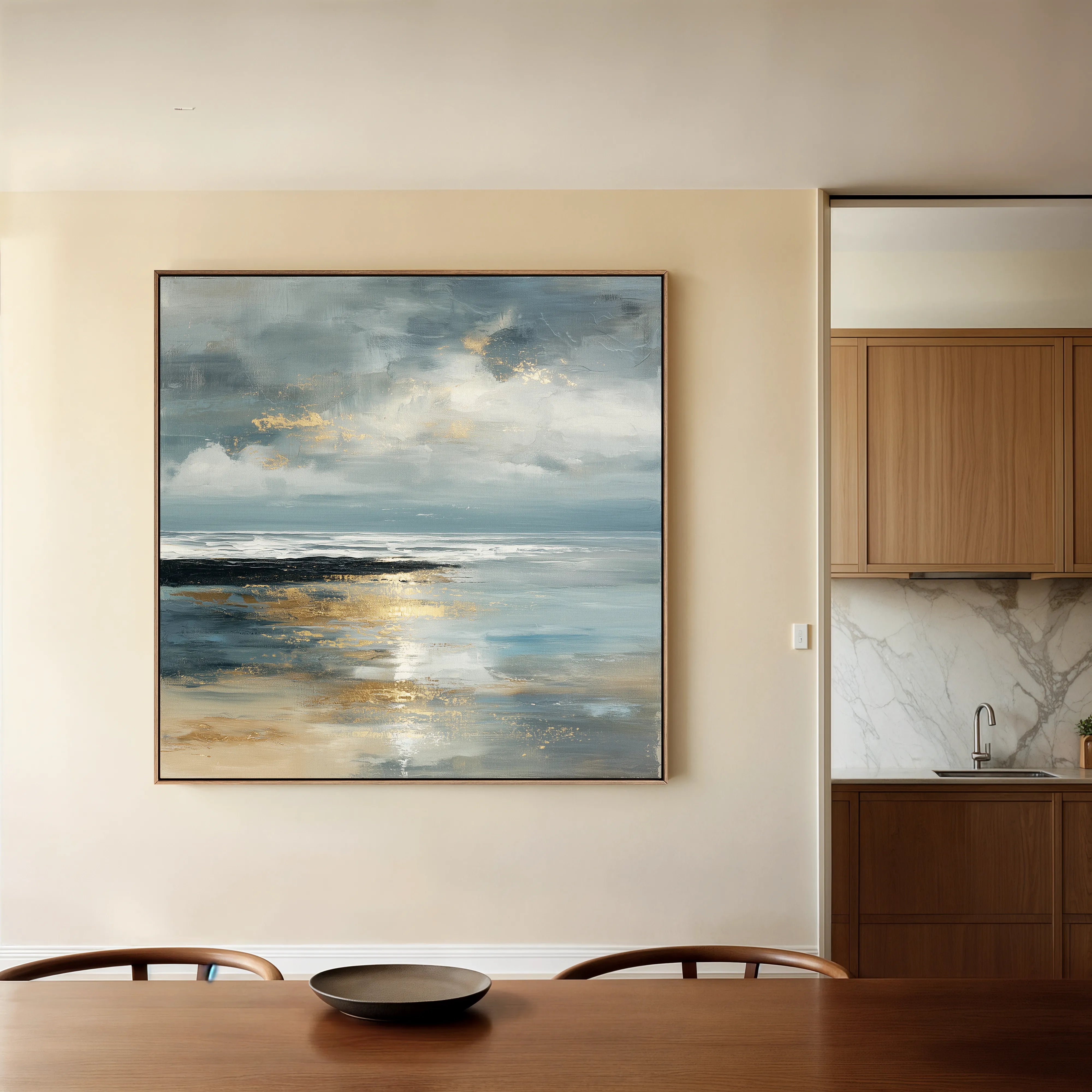 Abstract 1348 Canvas Art 60 x 60 cm / Black