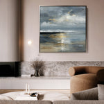Abstract 1348 Canvas Art 60 x 60 cm / Black