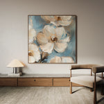 Floral 1348 Canvas Art 60 x 60 cm / Black