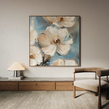 Floral 1348 Canvas Art 60 x 60 cm / Black