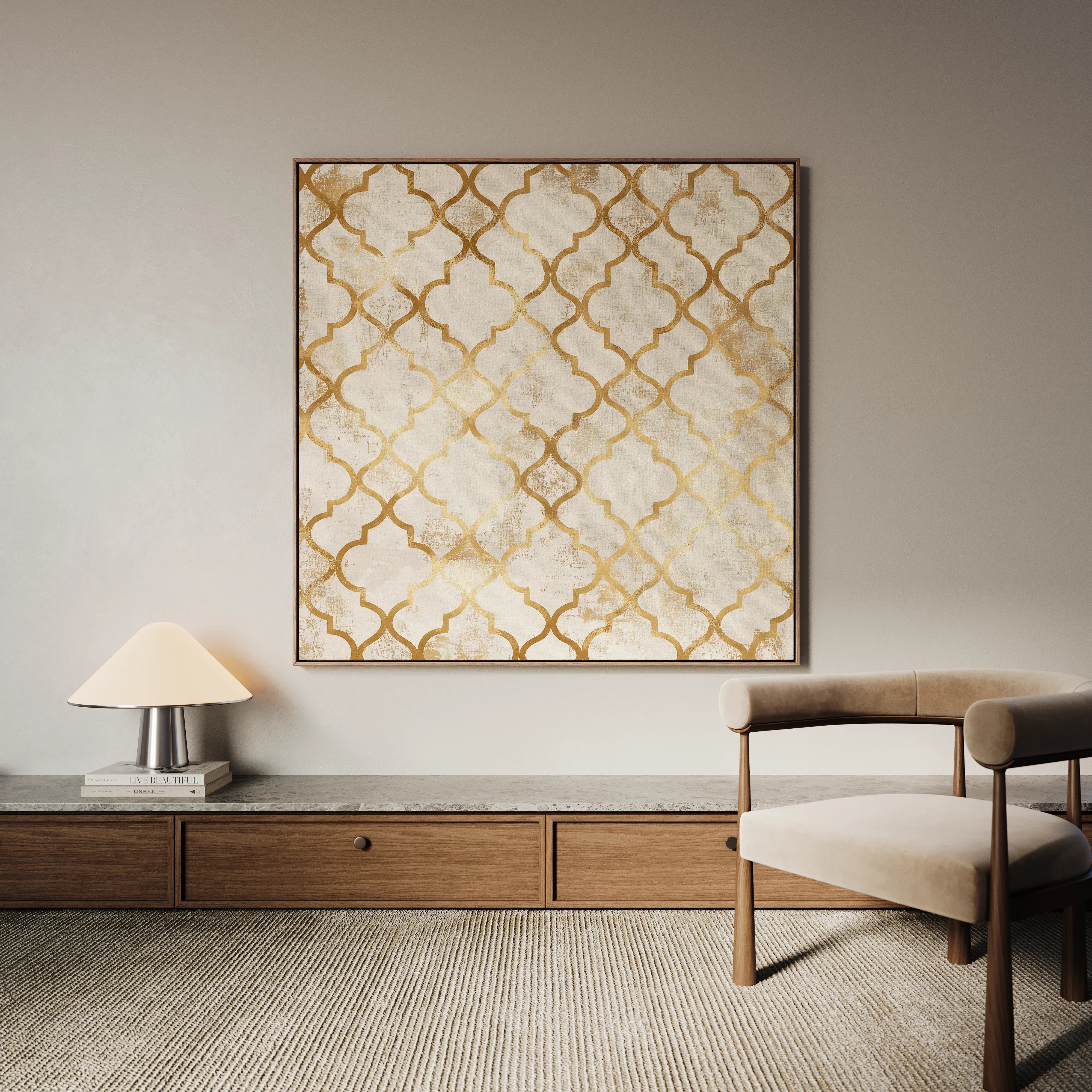Abstract 1349 Canvas Art 60 x 60 cm / Black