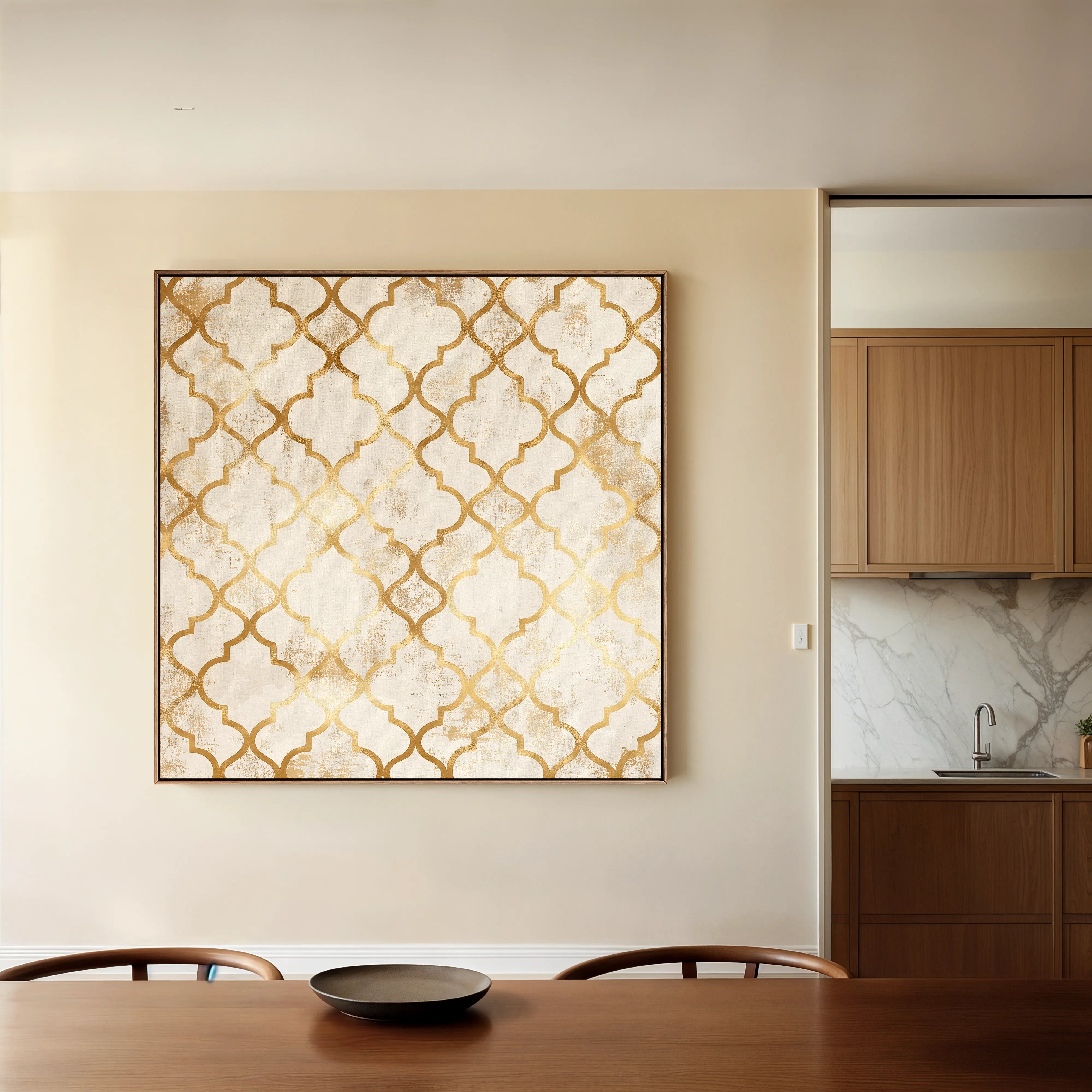Abstract 1349 Canvas Art 60 x 60 cm / Black