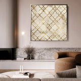 Abstract 1349 Canvas Art 60 x 60 cm / Black