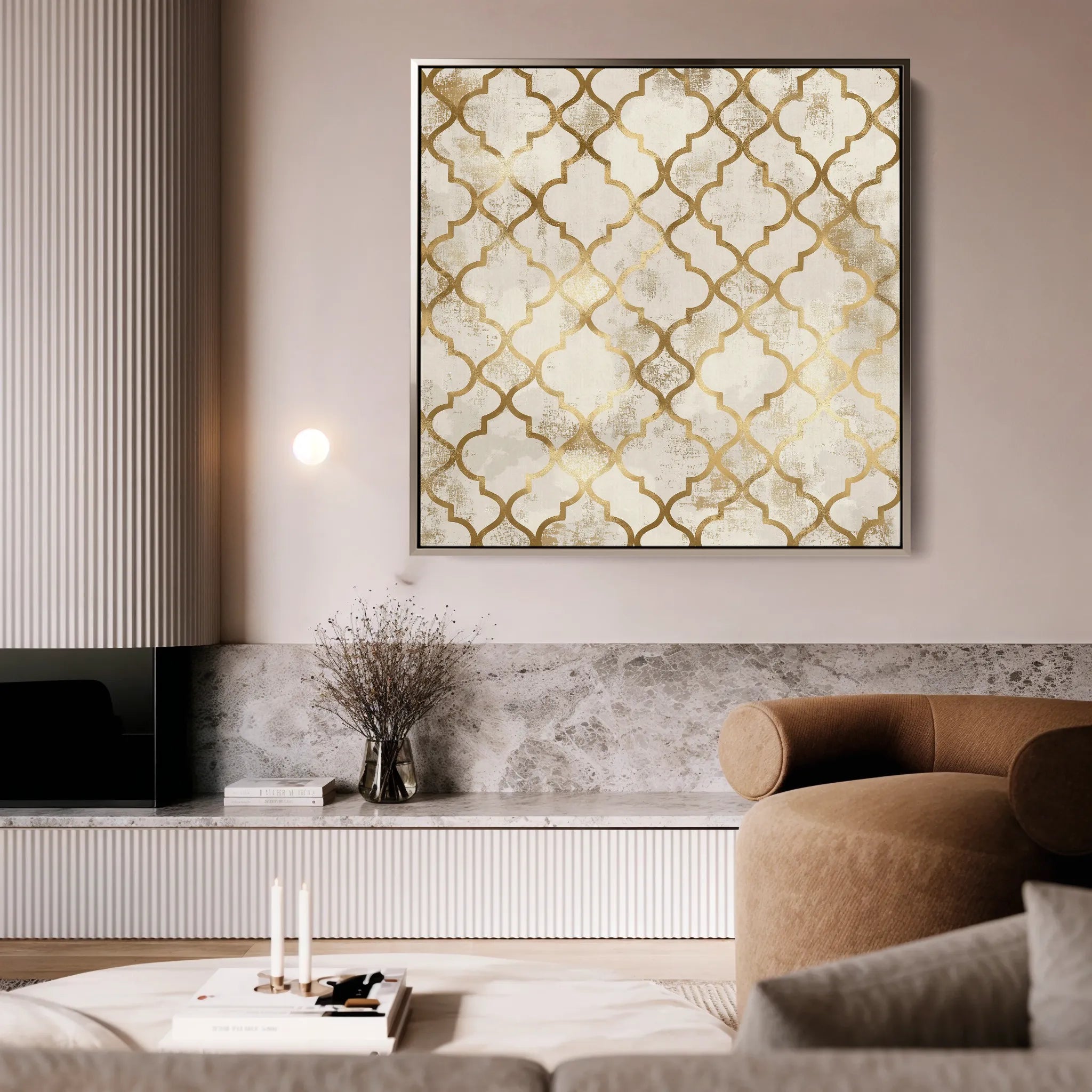 Abstract 1349 Canvas Art 60 x 60 cm / Black