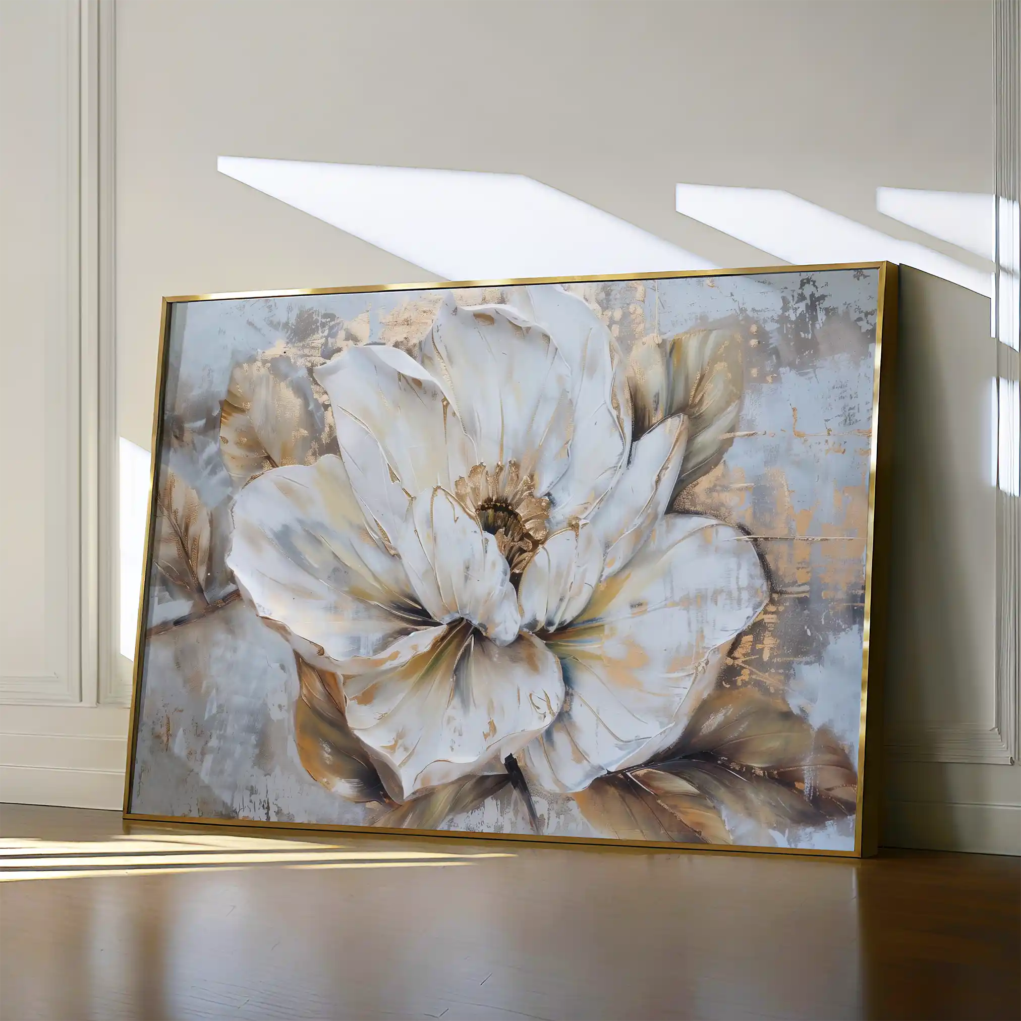 Floral 135 Canvas Art 60 x 40 cm / Black