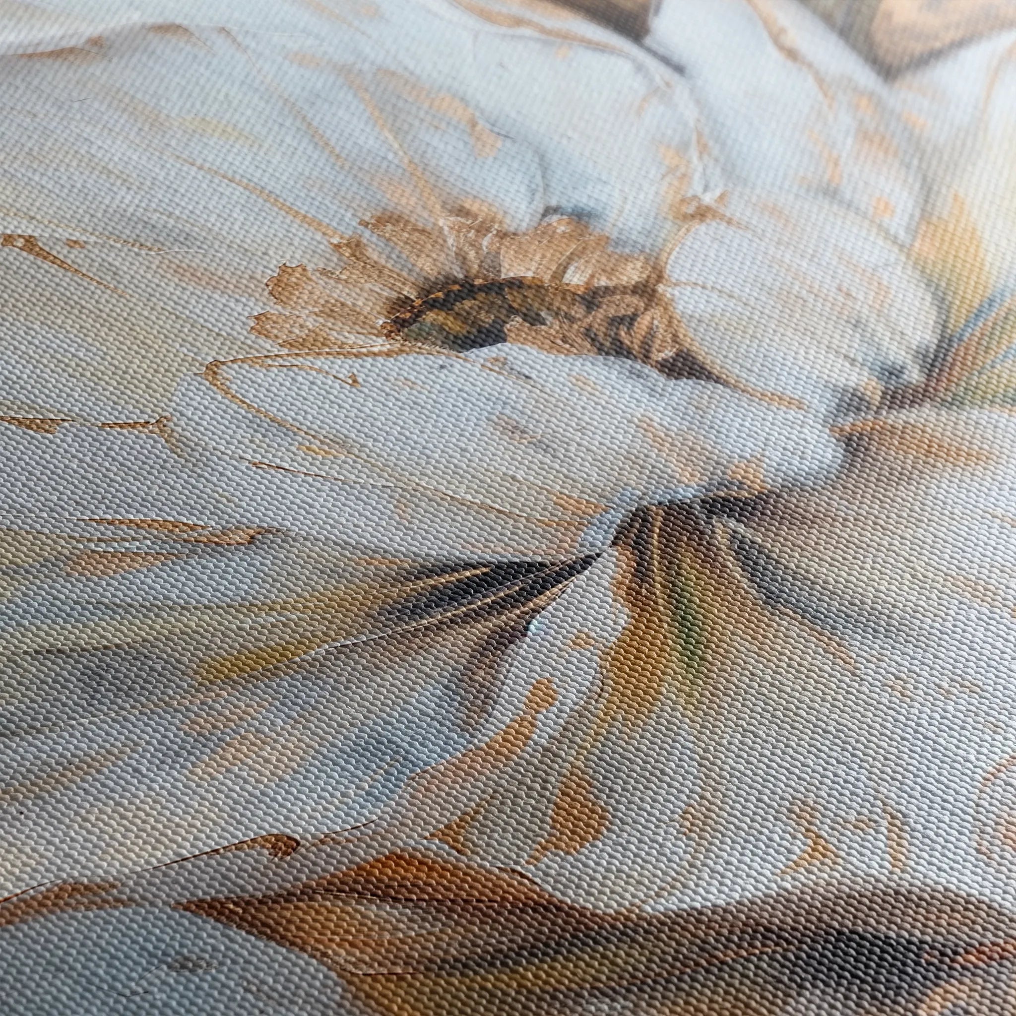 Floral 135 Canvas Art 60 x 40 cm / Black
