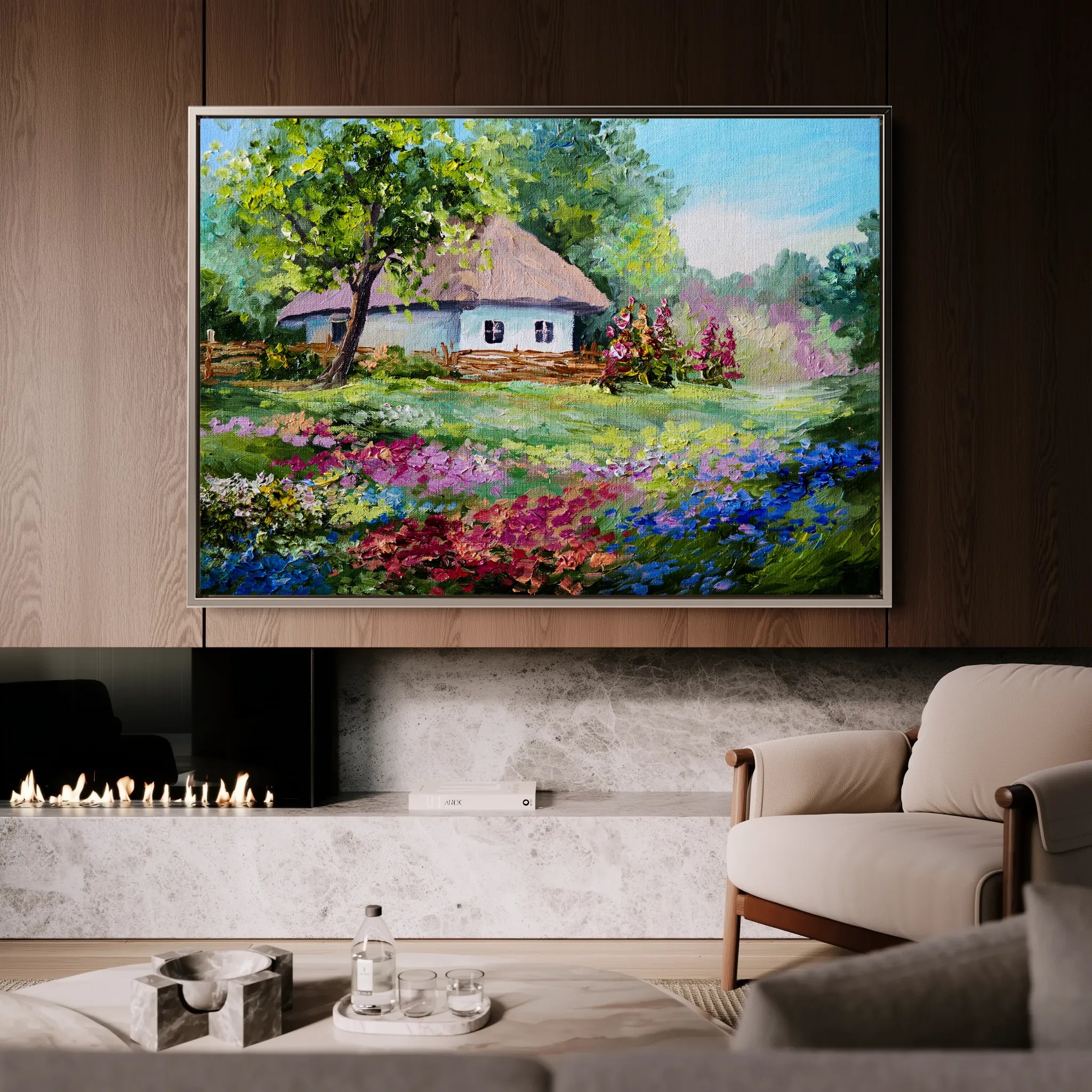 Landscape 135 Canvas Art 60 x 40 cm / Black