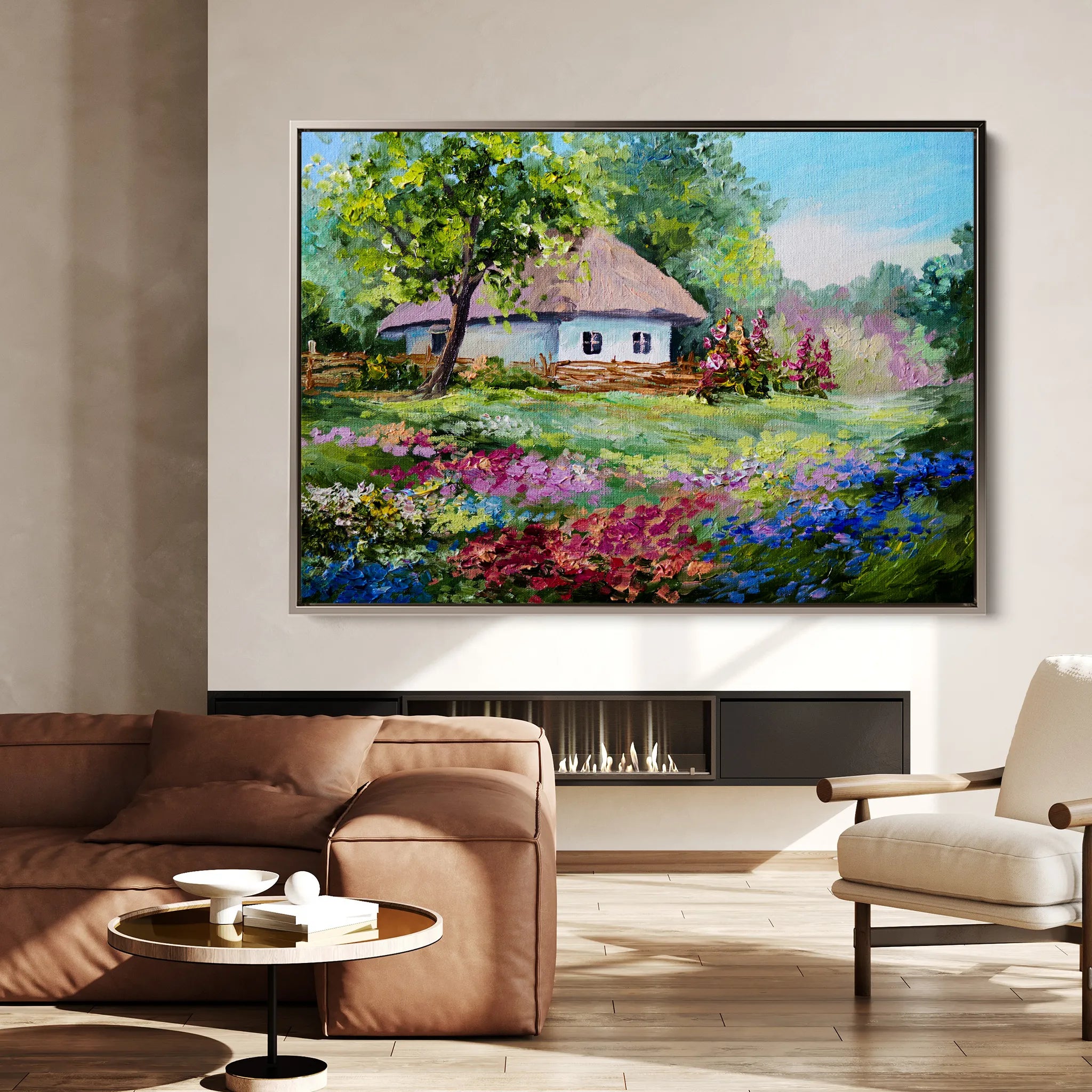 Landscape 135 Canvas Art 60 x 40 cm / Black
