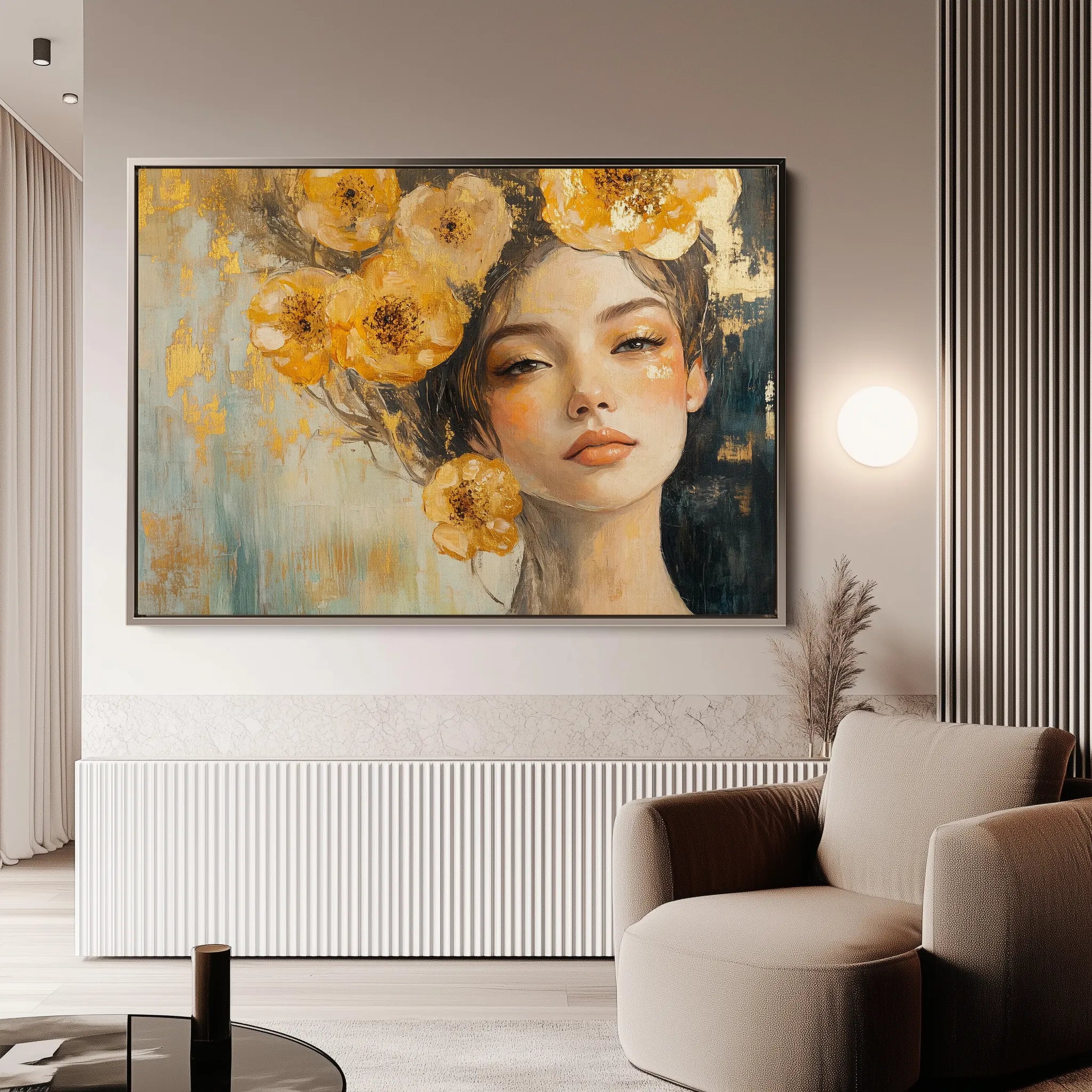 Portrait 135 Canvas Art 60 x 40 cm / Black