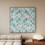 Abstract 1350 Canvas Art 60 x 60 cm / Black