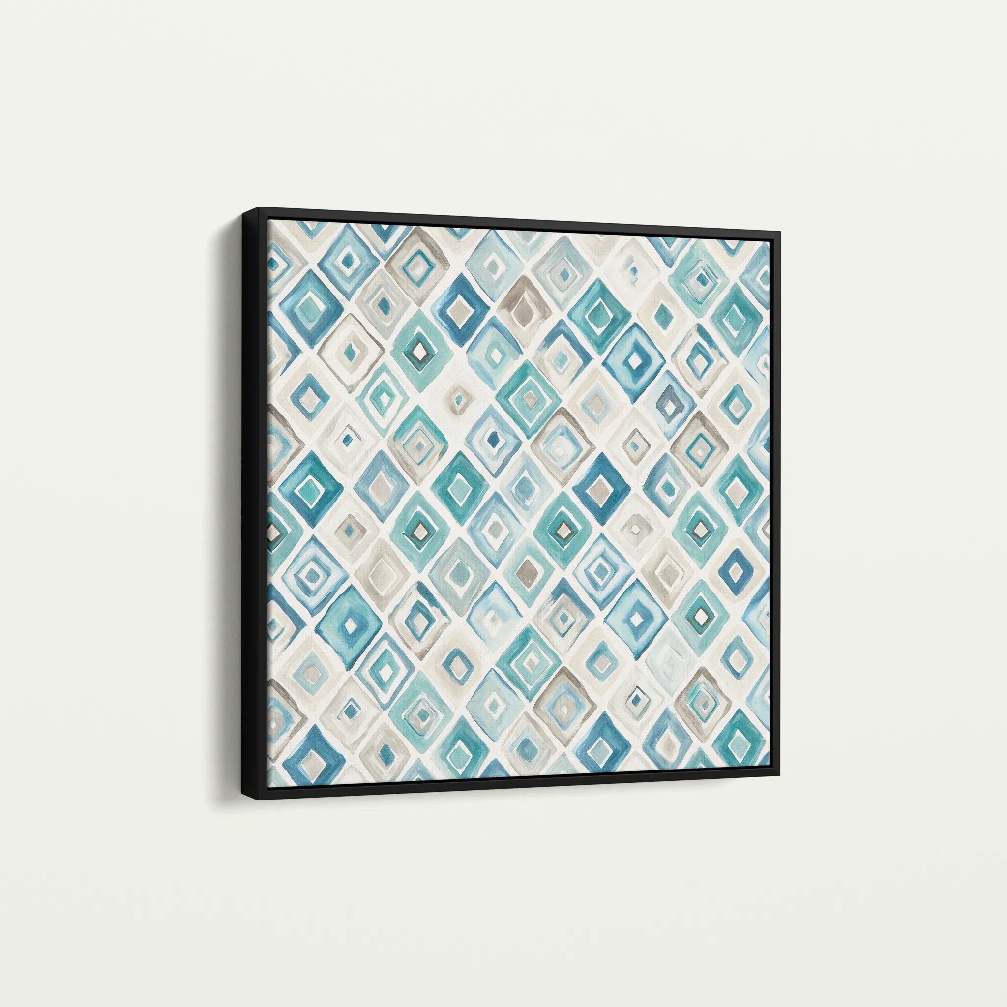 Abstract 1350 Canvas Art 60 x 60 cm / Black