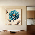 Floral 1350 Canvas Art 60 x 60 cm / Black