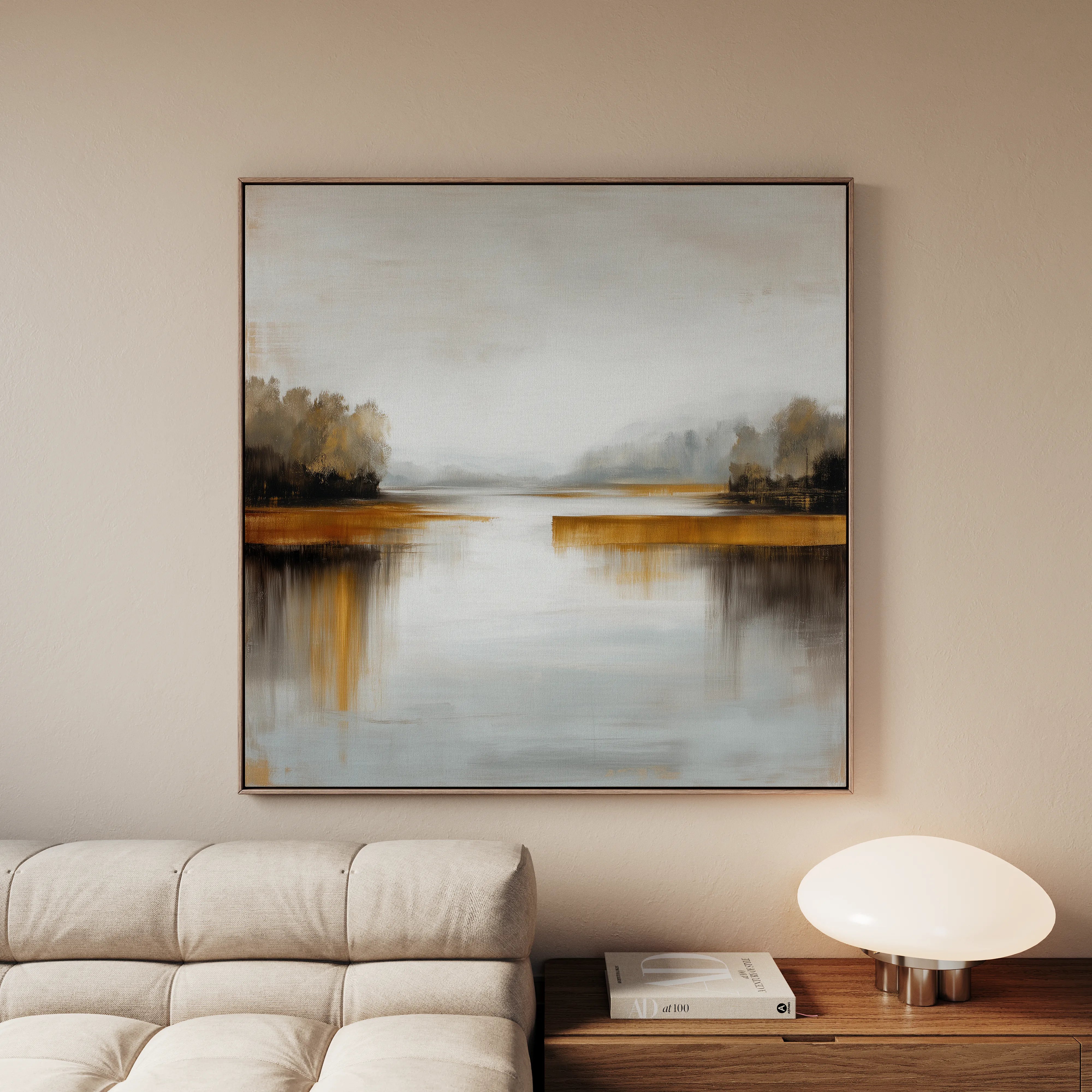 Abstract 1352 Canvas Art 60 x 60 cm / Black