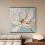 Floral 1353 Canvas Art 60 x 60 cm / Black
