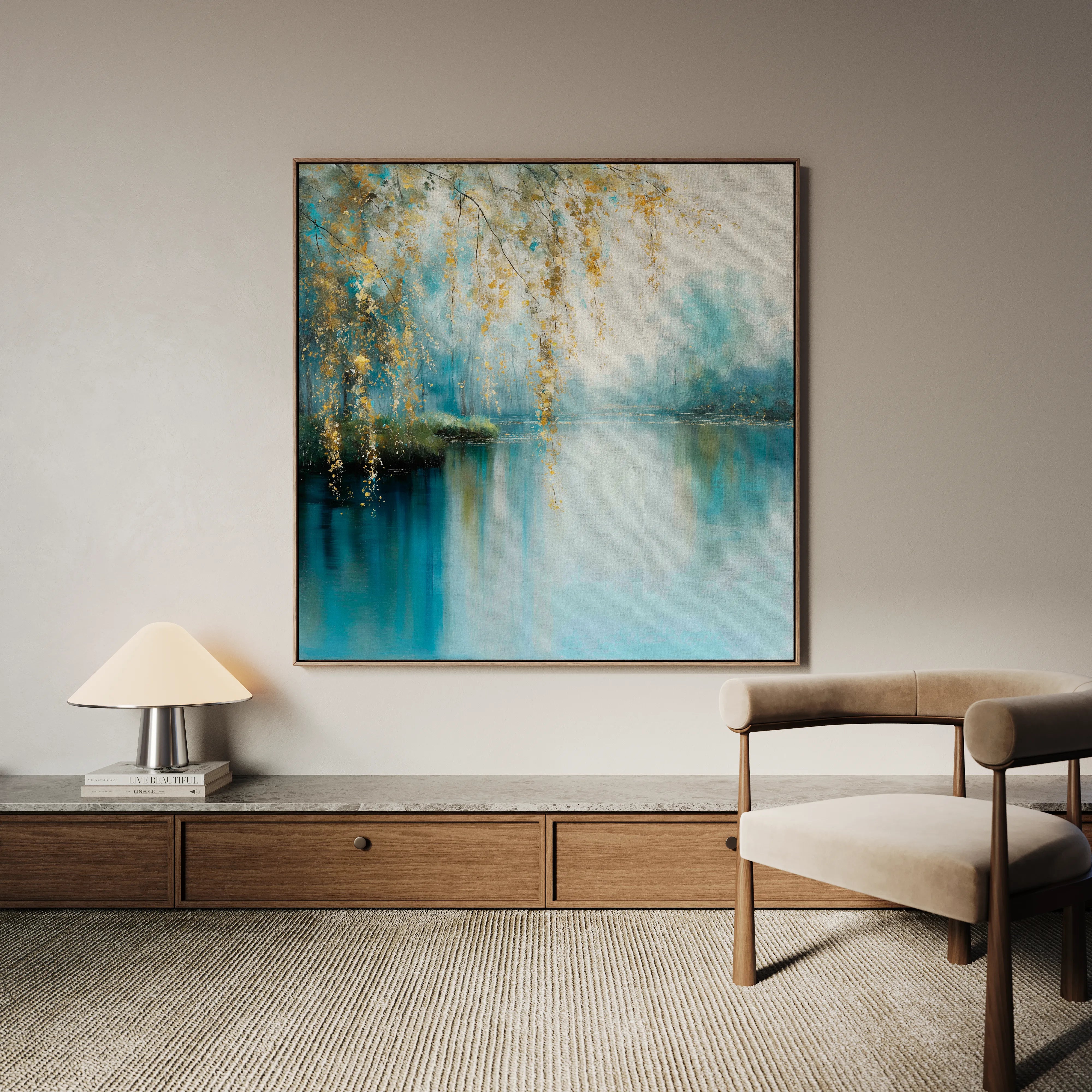 Abstract 1354 Canvas Art 60 x 60 cm / Black