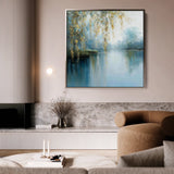Abstract 1354 Canvas Art 60 x 60 cm / Black