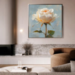 Floral 1354 Canvas Art 60 x 60 cm / Black