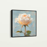 Floral 1354 Canvas Art 60 x 60 cm / Black