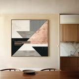 Abstract 1355 Canvas Art 60 x 60 cm / Black