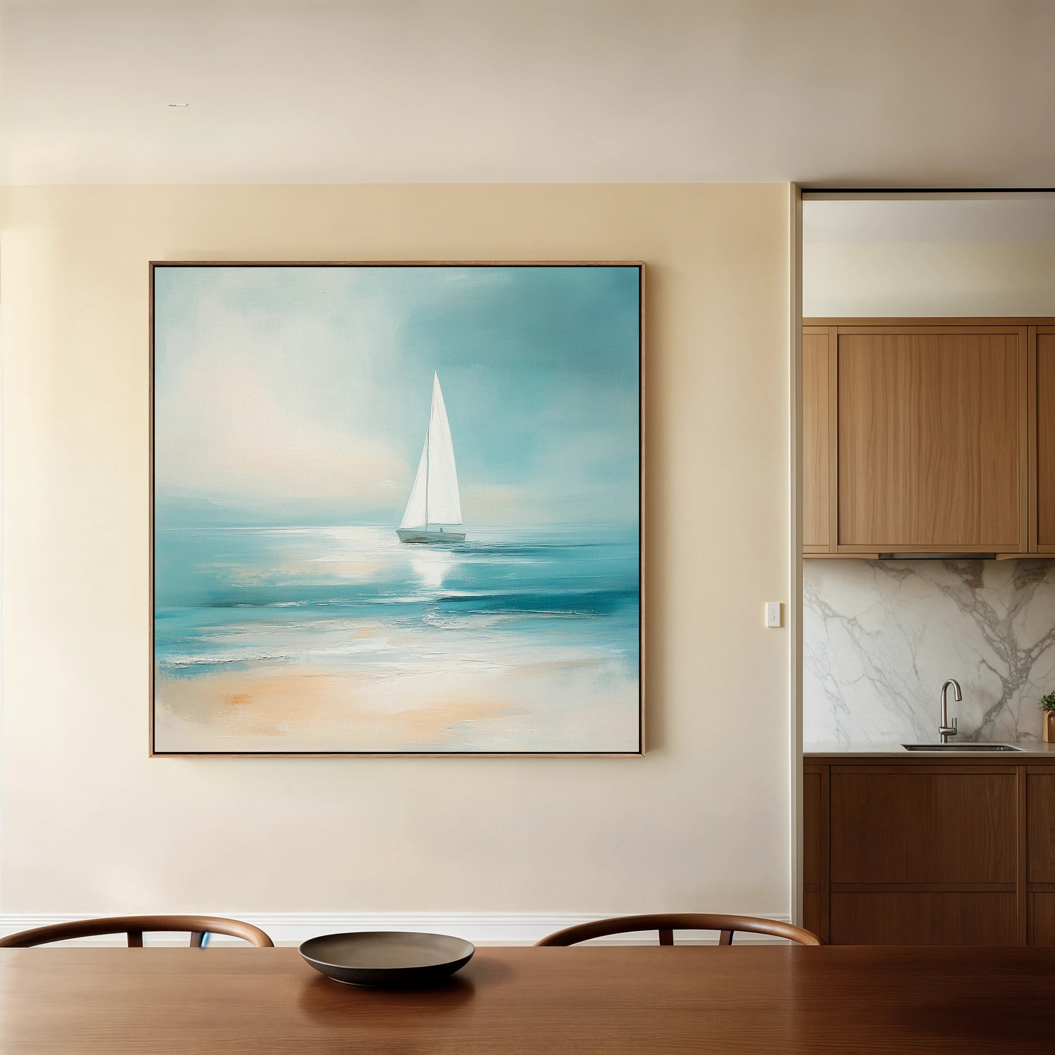 Floral 1355 Canvas Art 60 x 60 cm / Black