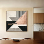 Abstract 1356 Canvas Art 60 x 60 cm / Black